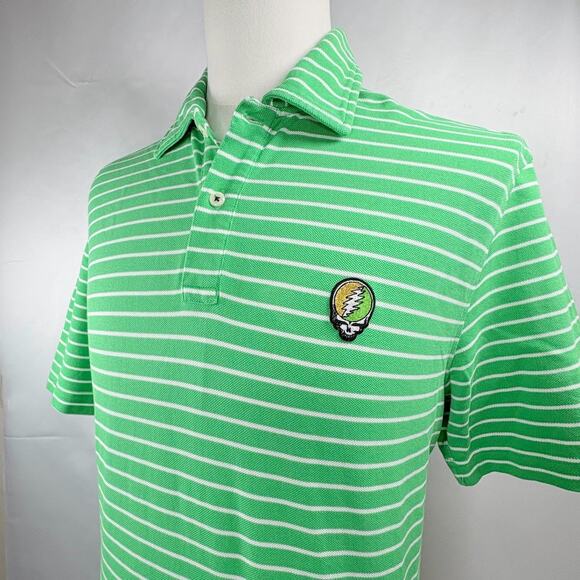 Grateful Dead Steal Your Face Men's Lilly Pulitzer Golf Polo Pima Cotton (M) - Picture 3 of 6